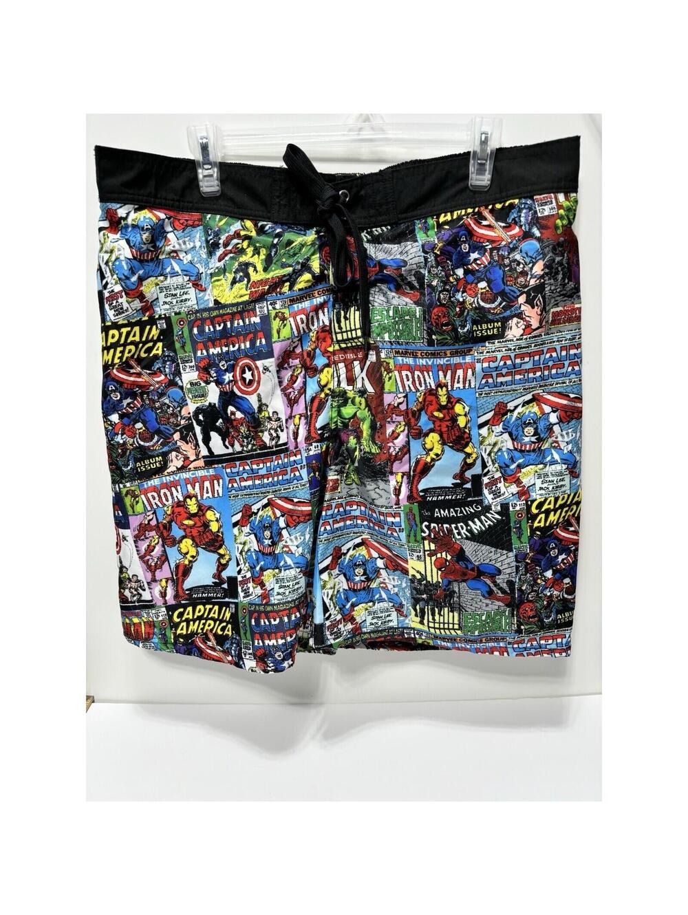 Men's Swim Shorts Trunks Marvel Superheroes Iron Man Captain America Spiderman..